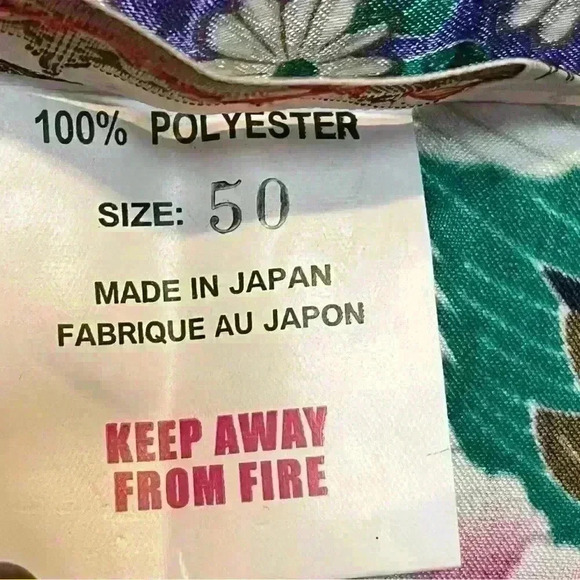 Beautiful Vintage Purple Cotton Kimono Floral All Over Print Japan 50 Authentic - Picture 8 of 9